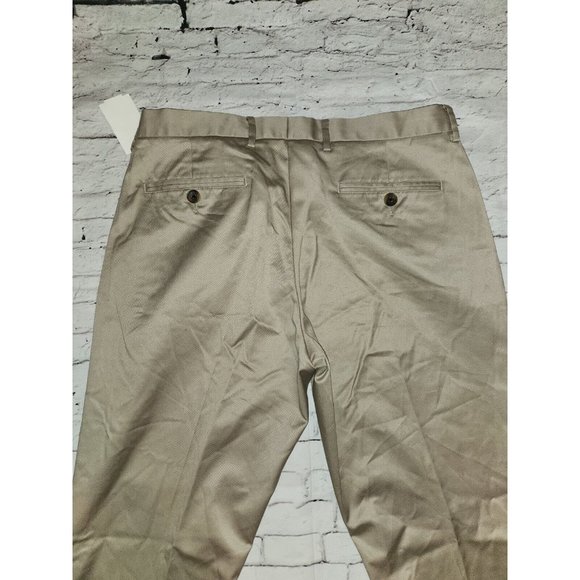 Nordstrom Mens Shop Dress Pants 38x32 Athletic Fit Non-Iron Chino Khaki NWOT - Picture 11 of 12